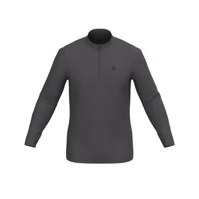 Aora Athletics Men's Half Zip Long Sleeve - Grey In Gray