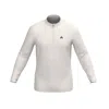 Aora Athletics Men's Half Zip Long Sleeve - White In White