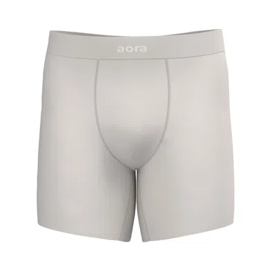 Aora Athletics Men's Performance Boxer - White In Gray