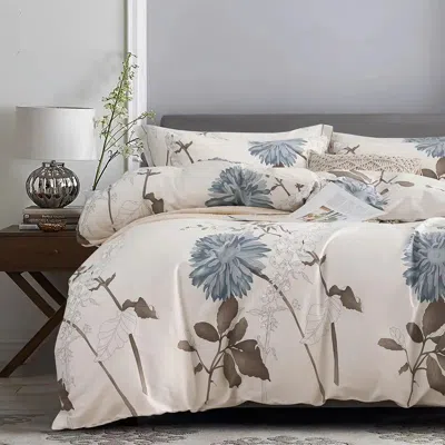Aorobi 3pieces Comforter Set Queen (comforter *1+pillowcase*2) Extremely Diverse Styles - Floral In Gray