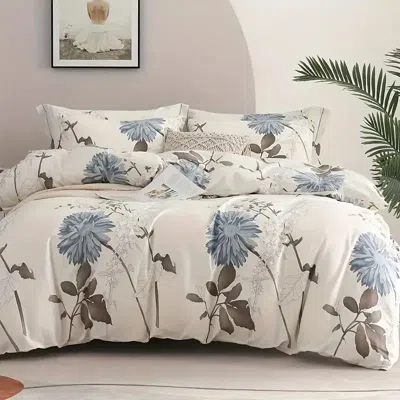 Aorobi Big Flower Duvet Cover Queen In Neutral