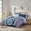 Aorobi Boho Comforter Set With Bed Sheets In Blue