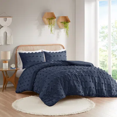 Aorobi Clip Jacquard Comforter Set In Blue