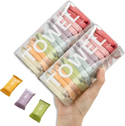 Aorobi Disposable Compressed Towels, Portable Compressed Towel Tablets, 28pcs Travel Wash Cloth, Thicker Su In Multi