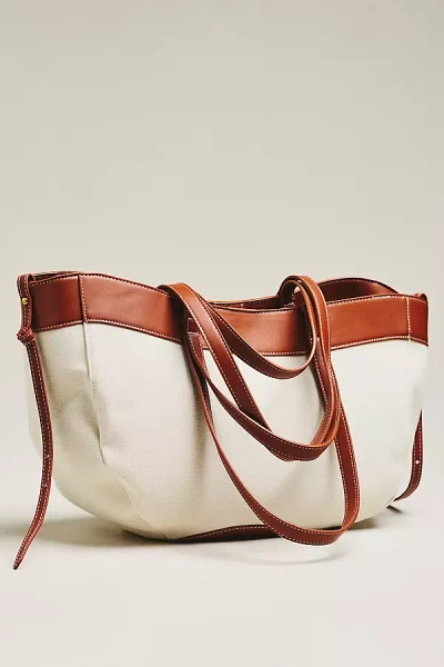 Aota Candy Canvas Tote Bag In Brown