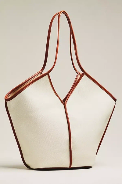 Aota Solen Wing Canvas Tote Bag In Brown