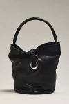 Aota Twist Tie Top-handle Bucket Bag In Black