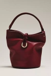 Aota Twist Tie Top-handle Bucket Bag In Burgundy
