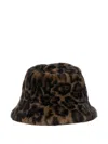 Ap Paris Amara Leopard Bucket Hat In Brown