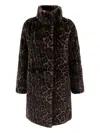 Ap Paris Blair Leopard Coat In Multi