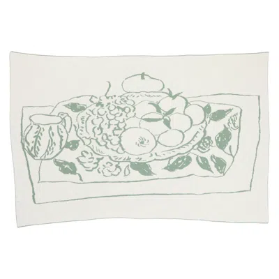 Apakowa Plums And Grapes Throw Blanket In Green
