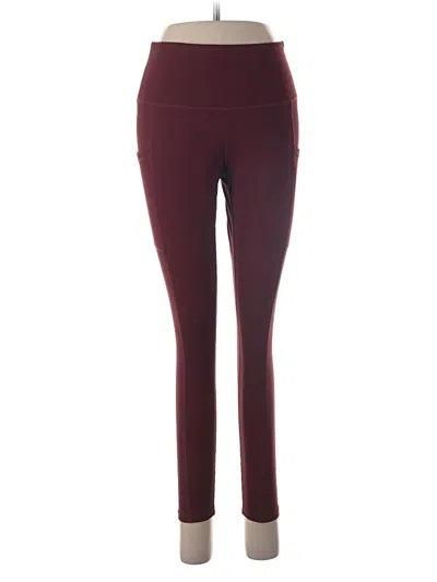 Pre-owned Apana Active Pants In Burgundy