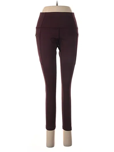 Pre-owned Apana Active Pants In Burgundy