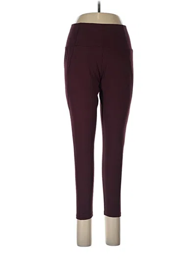 Pre-owned Apana Active Pants In Burgundy