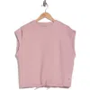 Apana Cloudy Cap Sleeve Scuba Top In Pink