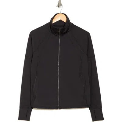 Apana Cloudy Full Zip Jacket In Rich Black