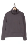 Apana Cocoon Long Sleeve Mock Neck Top In Boulevard