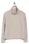 Apana Cocoon Long Sleeve Mock Neck Top In Rose Ash