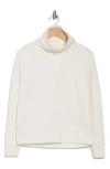 Apana Cocoon Long Sleeve Mock Neck Top In Winter White