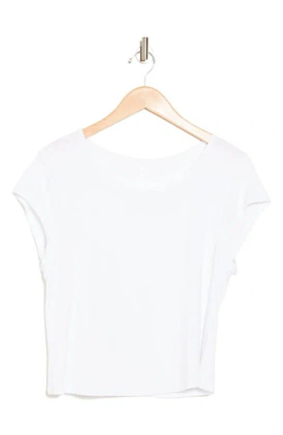 Apana Comforting Crop T-shirt In Arctic White