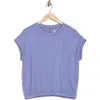 Apana Dolman Sleeve Scuba Knit Top In Blue