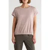 Apana Dolman Sleeve Scuba Knit Top In Brown