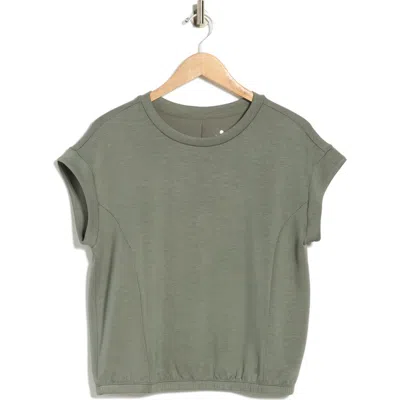Apana Dolman Sleeve Scuba Knit Top In Gray