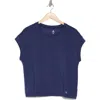 Apana Dolman Sleeve Scuba Knit Top In Naval Academy
