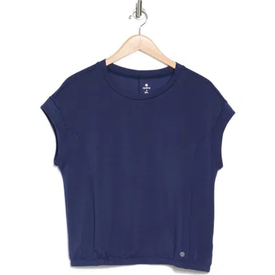Apana Dolman Sleeve Scuba Knit Top In Naval Academy
