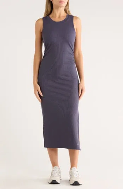 Apana Expedite Sleeveless Rib Midi Dress In Gray