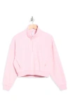Apana Forever Fleece Quarter Zip Sweatshirt In Pink