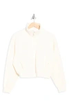 Apana Forever Fleece Quarter Zip Sweatshirt In White