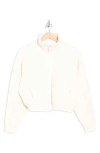 Apana Forever Fleece Quarter Zip Sweatshirt In White