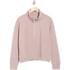 Apana Forever Ottoman Quarter Zip Sweatshirt In Brown