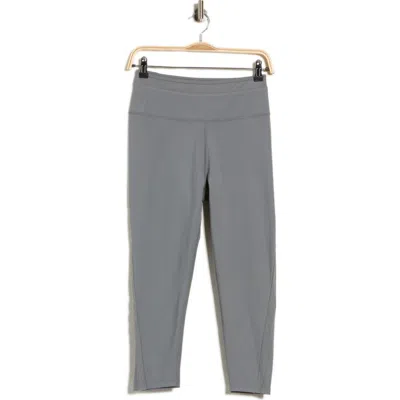 Apana Groove Mesh Capri Leggings In Gray