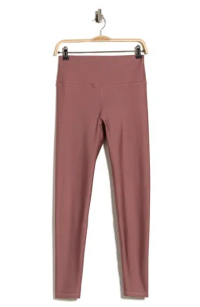 Apana High Rise Shine Leggings In Purple