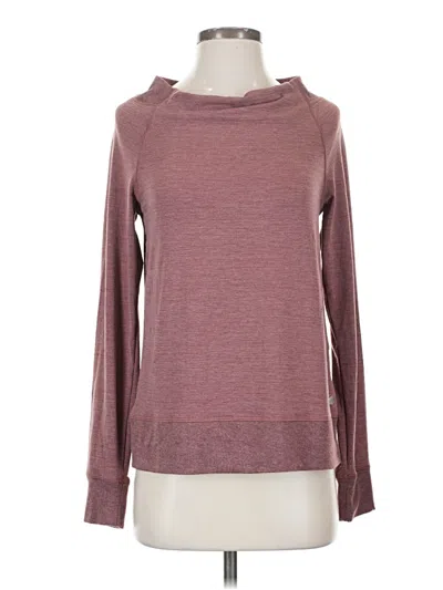 Pre-owned Apana Long Sleeve Top Burgundy Cowl Neck Tops
