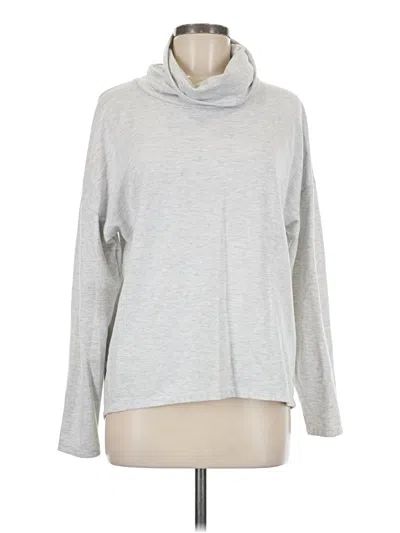 Pre-owned Apana Long Sleeve Top Gray Cowl Neck Tops