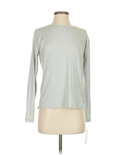 Pre-owned Apana Long Sleeve Top Gray Crew Neck Tops