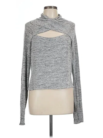 Pre-owned Apana Long Sleeve Top Gray Turtleneck Tops