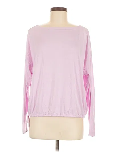 Pre-owned Apana Long Sleeve Top Pink Boatneck Tops