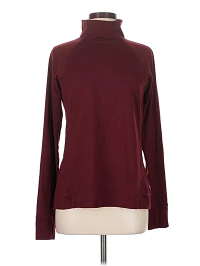 Pre-owned Apana Long Sleeve Turtleneck In Burgundy
