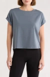 Apana Metro Rolled Sleeve Top In Gray