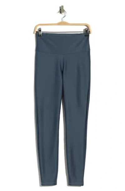 Apana Neo Shine Ankle Leggings In Blue