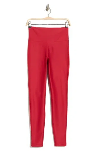 Apana Neo Shine Ankle Leggings In Purple