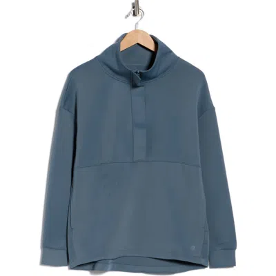 Apana New Heights Long Sleeve Tunic Pullover In Blue