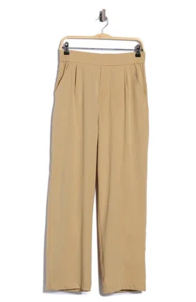 Apana Pull On Wide Leg Pants In Brown