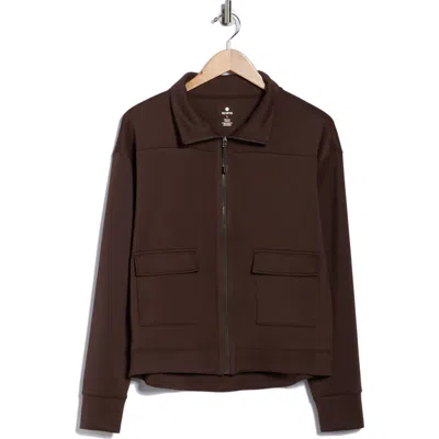 Apana Serene Zip Jacket In Brown