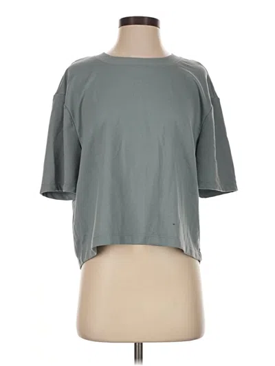 Pre-owned Apana Short Sleeve Top Gray Crew Neck Tops