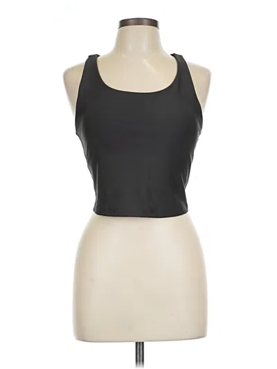 Pre-owned Apana Sleeveless Top Black Halter Neckline Tops